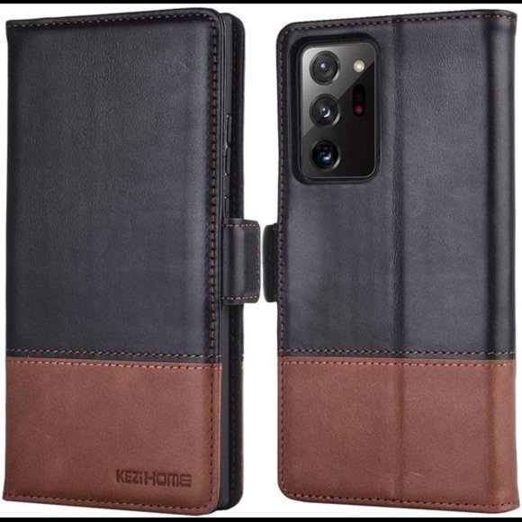 Fathers Day Gifts For Galaxy Note 20 Ultra Leather Wallet Case Credit Card Slot - Picture 2 of 7